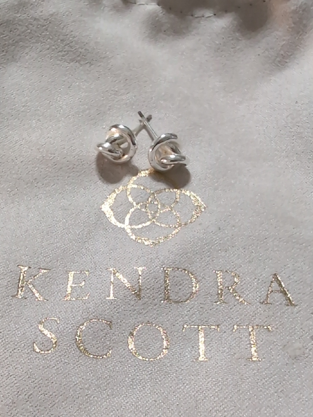 Kendra Scott Polished Silver Knot Earrings